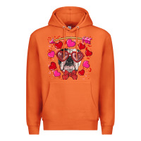 Carrot Valentine's day  english bulldog Premium Hoodie - RanaPortraitStore