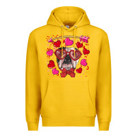 Lemon Valentine's day  english bulldog Premium Hoodie - RanaPortraitStore