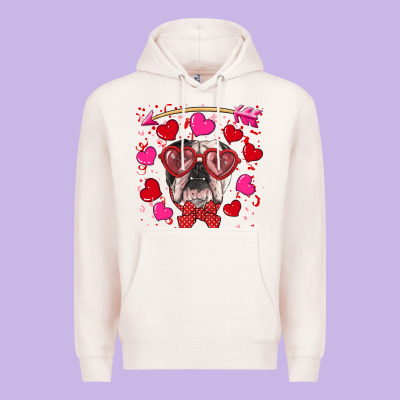 Premium Hoodie Valentine's day  english bulldog