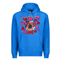True Royal Valentine's day  english bulldog Premium Hoodie - RanaPortraitStore
