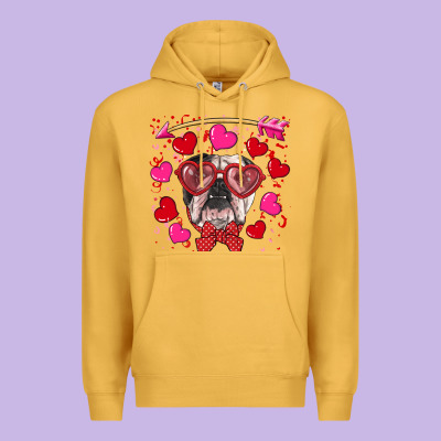 Premium Hoodie Valentine's day  english bulldog