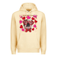 Pina Colada Valentine's day  english bulldog Premium Hoodie - RanaPortraitStore
