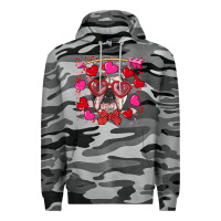 Slate Camo Valentine's day  english bulldog Premium Hoodie - RanaPortraitStore