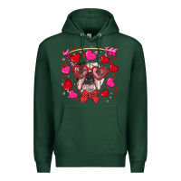 Sports Green Valentine's day  english bulldog Premium Hoodie - RanaPortraitStore