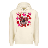 Tofu Valentine's day  english bulldog Premium Hoodie - RanaPortraitStore