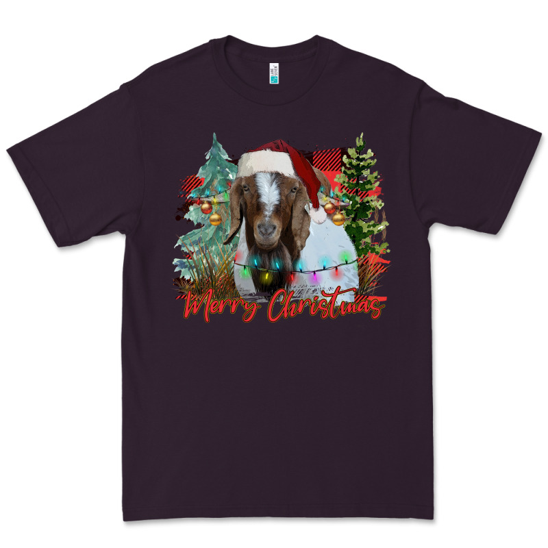 Merry Christmas Goat Premium Tee by CowhideDigitalArt | Teevron