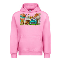 Fuchsia Pink farm truck coffee cups Urban Hoodie - texasbilliewilder