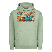 Pigment Oil Green farm truck coffee cups Urban Hoodie - texasbilliewilder