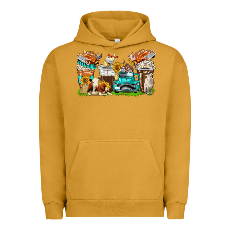 Farm Truck Coffee Cups Urban Hoodie by texasbilliewilder | Teevron