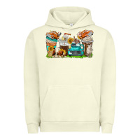 Pigment Pistachio farm truck coffee cups Urban Hoodie - texasbilliewilder