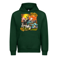Forest Green farm truck with farm animals Urban Hoodie - texasbilliewilder