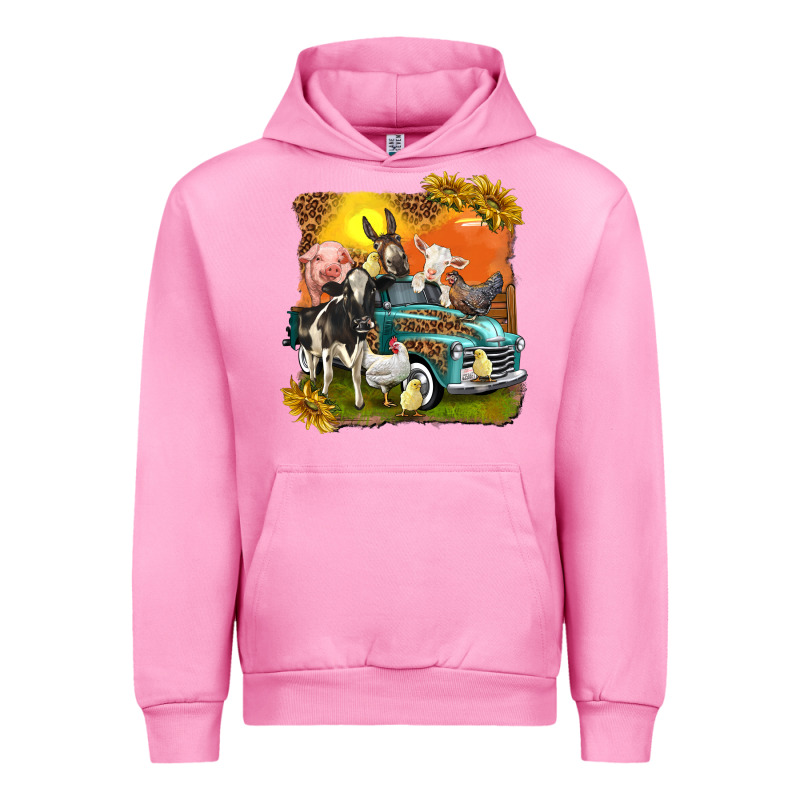 Farm Truck With Farm Animals Urban Hoodie by texasbilliewilder | Teevron