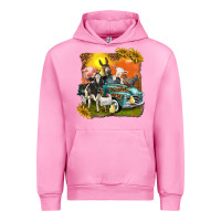 Fuchsia Pink farm truck with farm animals Urban Hoodie - texasbilliewilder