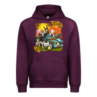 Mauve Wine farm truck with farm animals Urban Hoodie - texasbilliewilder