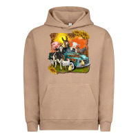 Pigment Burro farm truck with farm animals Urban Hoodie - texasbilliewilder