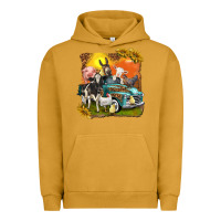Pigment Peanut Butter farm truck with farm animals Urban Hoodie - texasbilliewilder