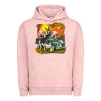 Pigment Salmon farm truck with farm animals Urban Hoodie - texasbilliewilder