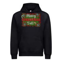 Black Merry Christmas Y'all Urban Hoodie - RanaPortraitStore