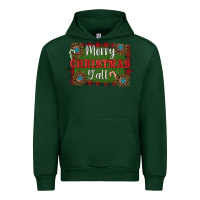 Forest Green Merry Christmas Y'all Urban Hoodie - RanaPortraitStore