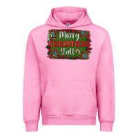 Fuchsia Pink Merry Christmas Y'all Urban Hoodie - RanaPortraitStore