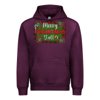 Mauve Wine Merry Christmas Y'all Urban Hoodie - RanaPortraitStore