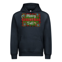 Navy Merry Christmas Y'all Urban Hoodie - RanaPortraitStore