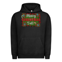 Pigment Black Merry Christmas Y'all Urban Hoodie - RanaPortraitStore