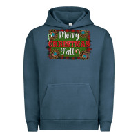 Pigment Midnight Navy Merry Christmas Y'all Urban Hoodie - RanaPortraitStore