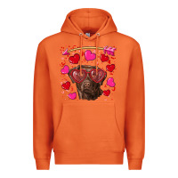 Carrot Valentine's day  labrador retriever Premium Hoodie - RanaPortraitStore