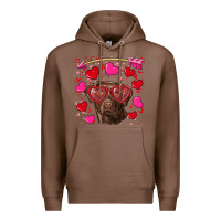 Chestnut Valentine's day  labrador retriever Premium Hoodie - RanaPortraitStore