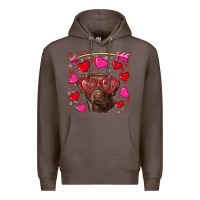 Coffee Valentine's day  labrador retriever Premium Hoodie - RanaPortraitStore