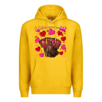 Lemon Valentine's day  labrador retriever Premium Hoodie - RanaPortraitStore