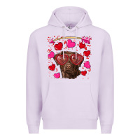 Lilac Valentine's day  labrador retriever Premium Hoodie - RanaPortraitStore