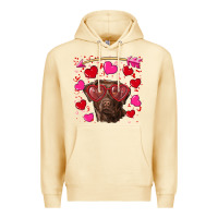 Pina Colada Valentine's day  labrador retriever Premium Hoodie - RanaPortraitStore