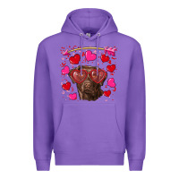 Purple Valentine's day  labrador retriever Premium Hoodie - RanaPortraitStore