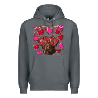 Rock Valentine's day  labrador retriever Premium Hoodie - RanaPortraitStore
