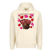Sandshell Valentine's day  labrador retriever Premium Hoodie - RanaPortraitStore
