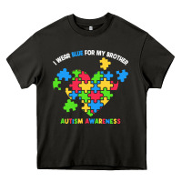 Asphalt Wear Blue For My Brother Autism Heavy Core Tee - CowhideDigitalArt