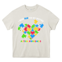 Cream Wear Blue For My Brother Autism Heavy Core Tee - CowhideDigitalArt
