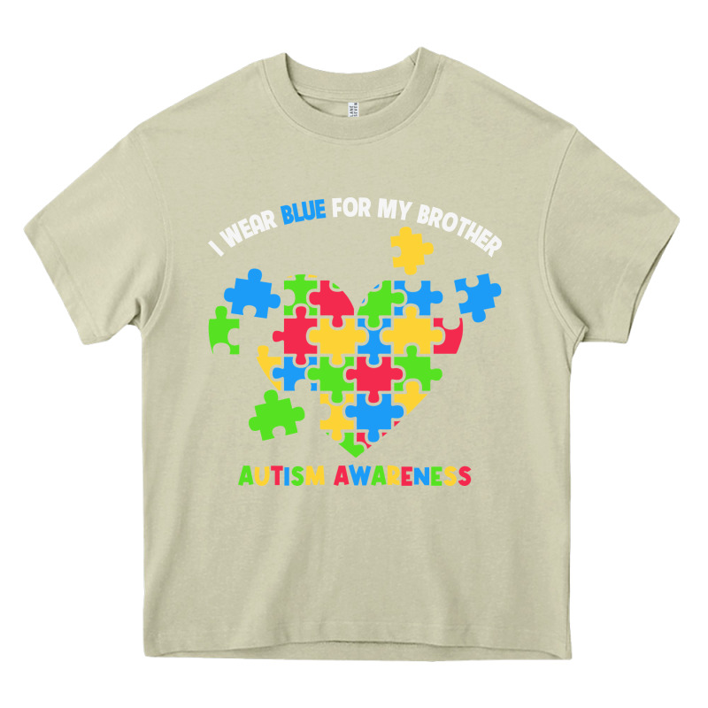 Wear Blue For My Brother Autism Heavy Core Tee by CowhideDigitalArt | Teevron