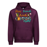 Mauve Wine fires friends drinks camping crew Urban Hoodie - texasbilliewilder