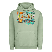 Pigment Oil Green fires friends drinks camping crew Urban Hoodie - texasbilliewilder