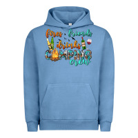 Pigment Pebble Blue fires friends drinks camping crew Urban Hoodie - texasbilliewilder