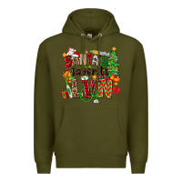 Army Green santa's favorite lvn Premium Hoodie - Zillion Design Studio