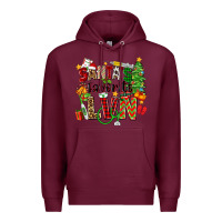 Burgundy santa's favorite lvn Premium Hoodie - Zillion Design Studio