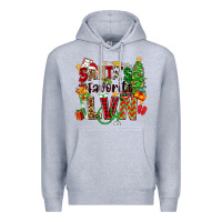 Heather Grey santa's favorite lvn Premium Hoodie - Zillion Design Studio