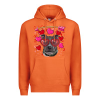 Carrot Valentine's day  pitbull Premium Hoodie - RanaPortraitStore