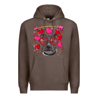 Coffee Valentine's day  pitbull Premium Hoodie - RanaPortraitStore