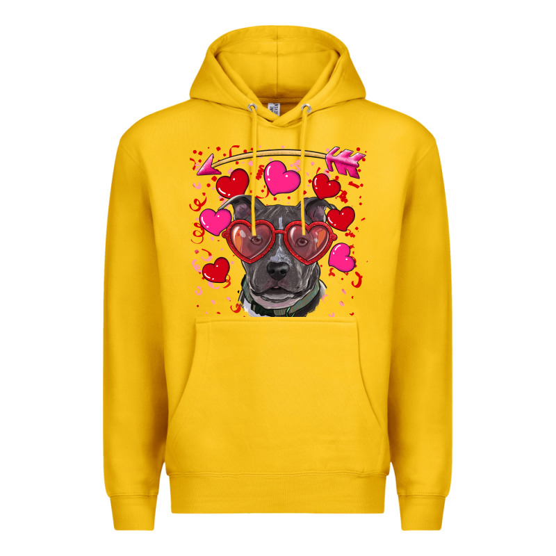 Valentine's Day  Pitbull Premium Hoodie by RanaPortraitStore | Teevron