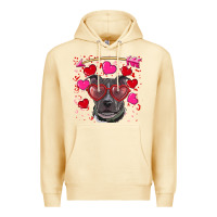 Pina Colada Valentine's day  pitbull Premium Hoodie - RanaPortraitStore